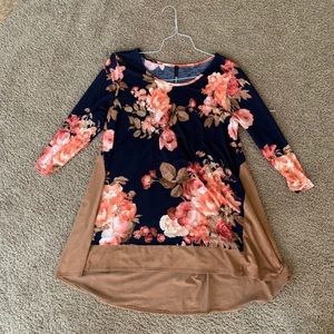 Floral Swede Top